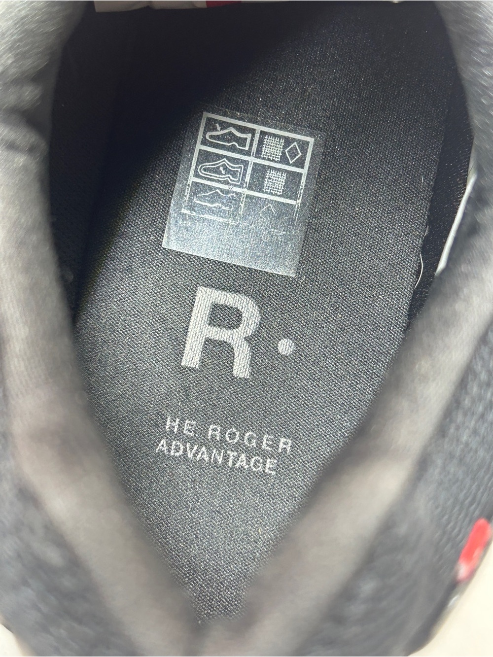 On Cloud Shoes Sneakers Mens The Roger Advantage Size 13 Triple Black Athletic - Picture 12 of 16